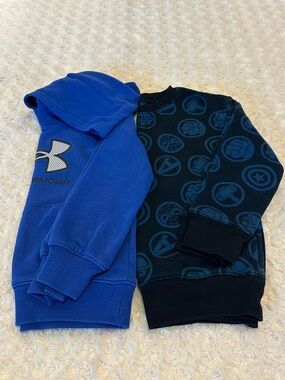 Under Armour and Marvel sweatshirts - size 5
